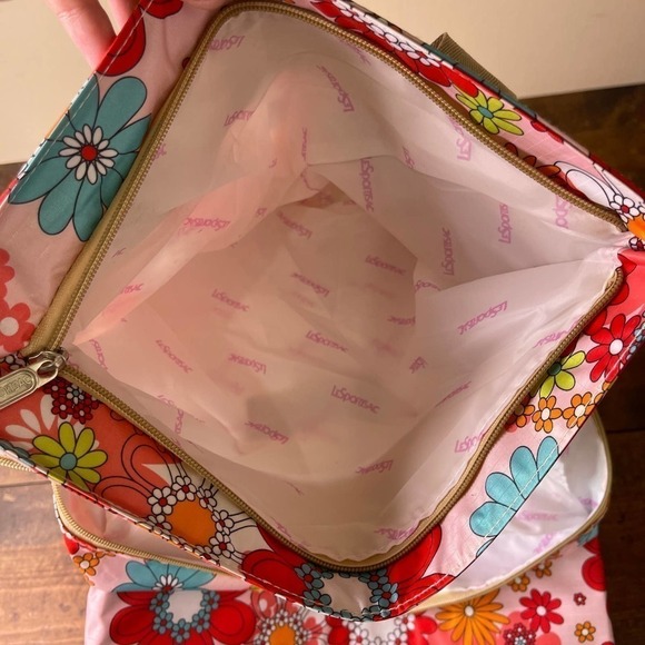 LeSportSac x Tokidoki Colorful Floral Tote Bag Purse Top Handle Weekender RARE - Picture 9 of 14